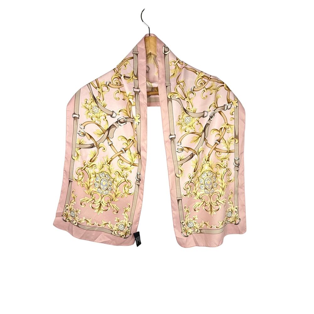 Vintage Pink Chain Print Rectangle Scarf